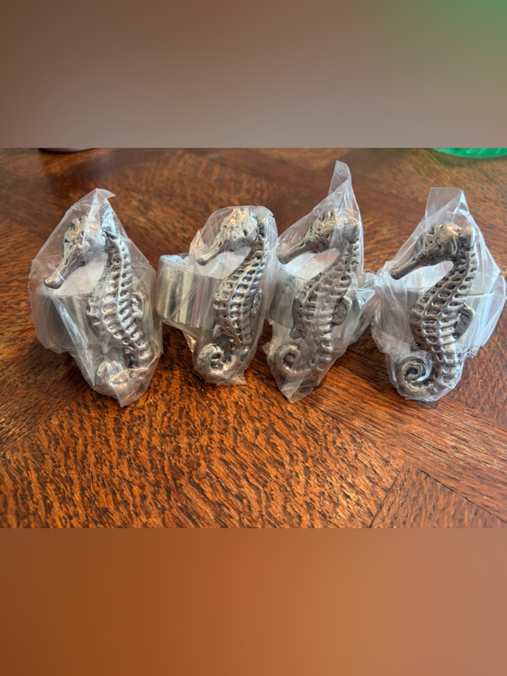 Arthur Court Silver Seahorse Napkin Rings - Set of 4